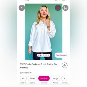 Emilia Women's Button Down Shirt in White